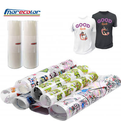 Rollo para rodar película de PET DTF de 75 micrones para impresión de camisetas digitales